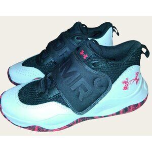 Under Armour Boys Athletic Shoes 5y Black/White Red Accents
